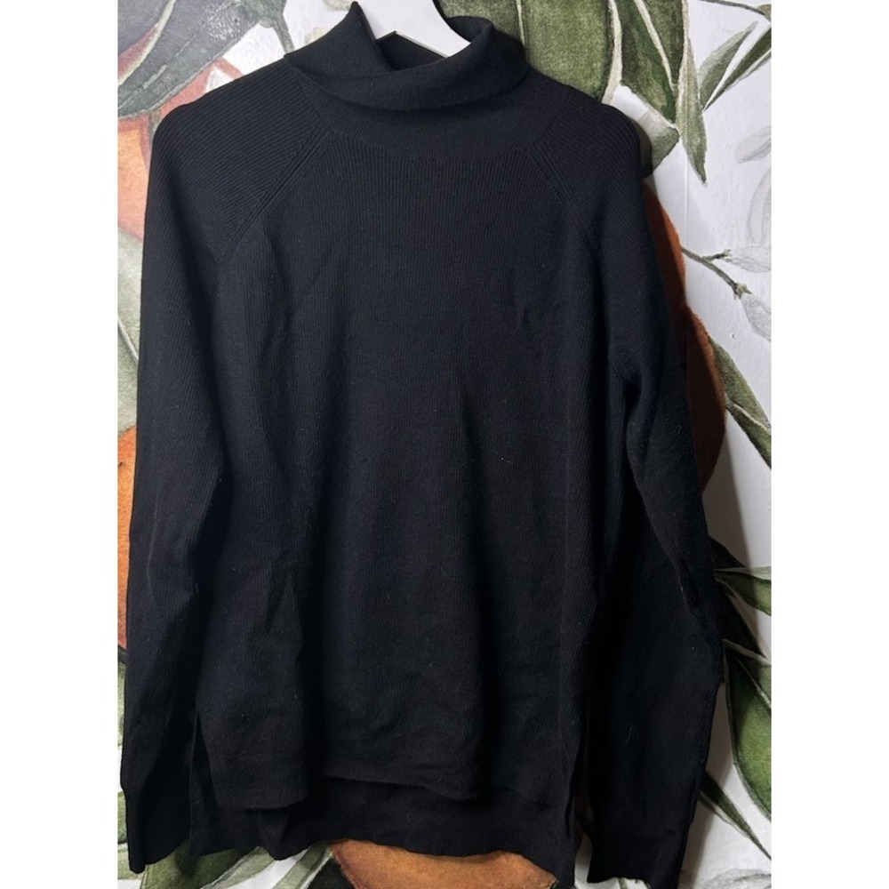 Betabrand XL Turtleneck Pullover Ribbed Sweater Wool Blend